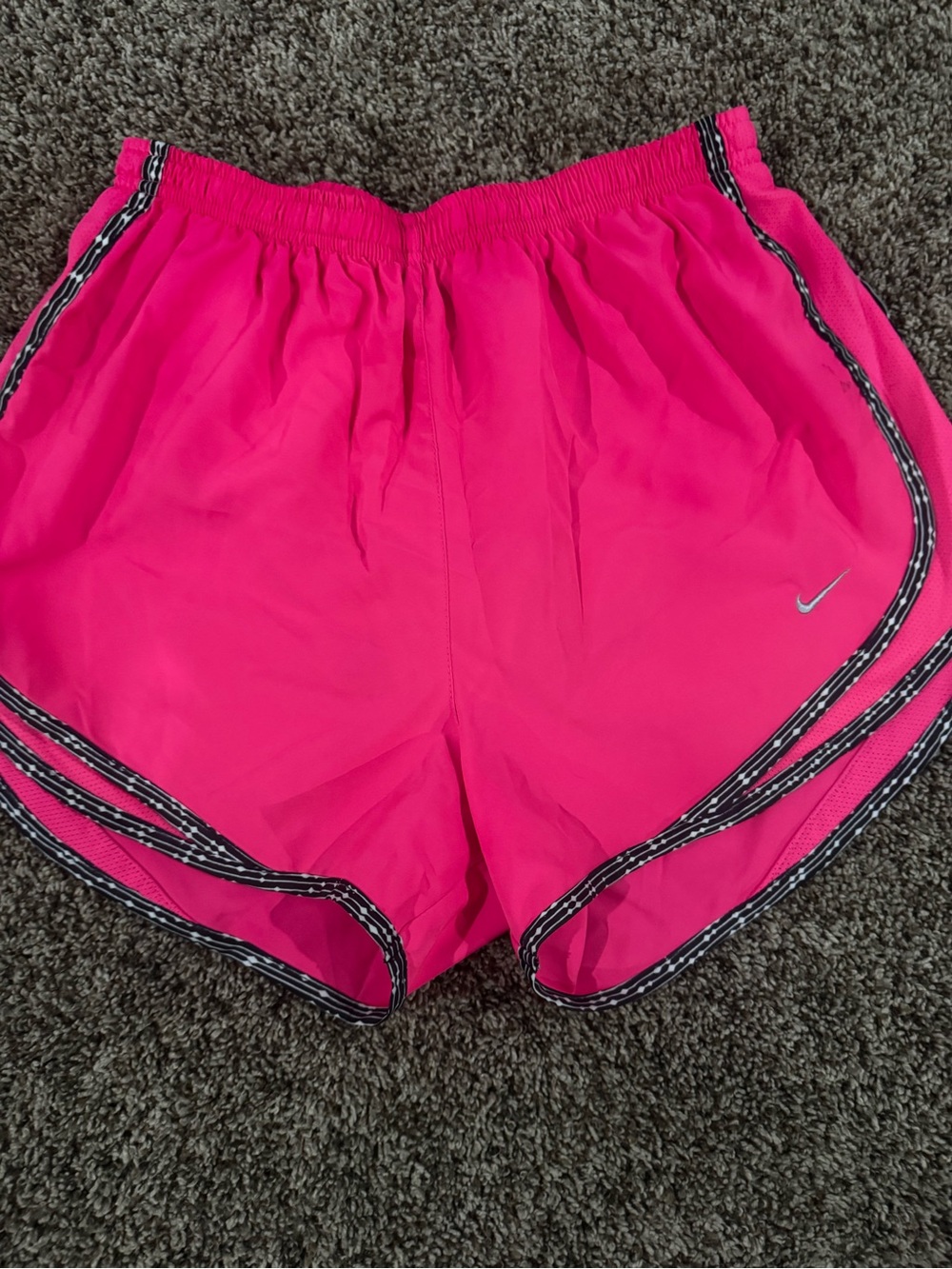 Nike Women's Hot Pink Athletic Running Shorts with Contrast Trim